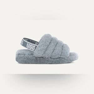 UGG Women's Charcoal Grey Fluff Yeah Slide Slippers